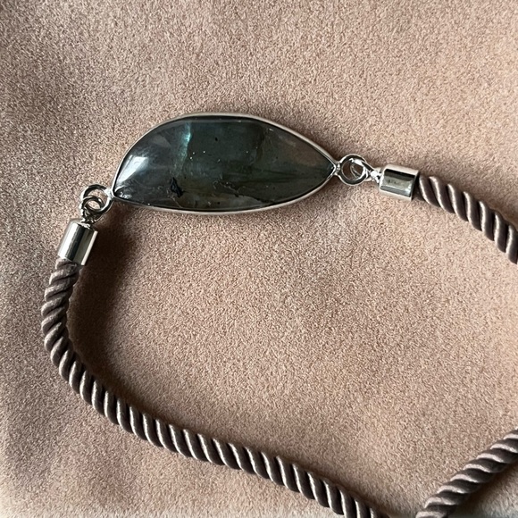 Braided Iridescent Adjustable Slide Bracelet - Picture 4 of 5